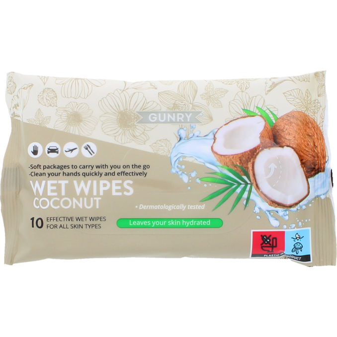 Läs mer om Gunry 4 x Våtservetter Coconut