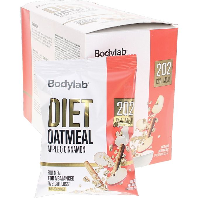 Bodylab Diet Havregrynsgröt Äpple Kanel 12-pack