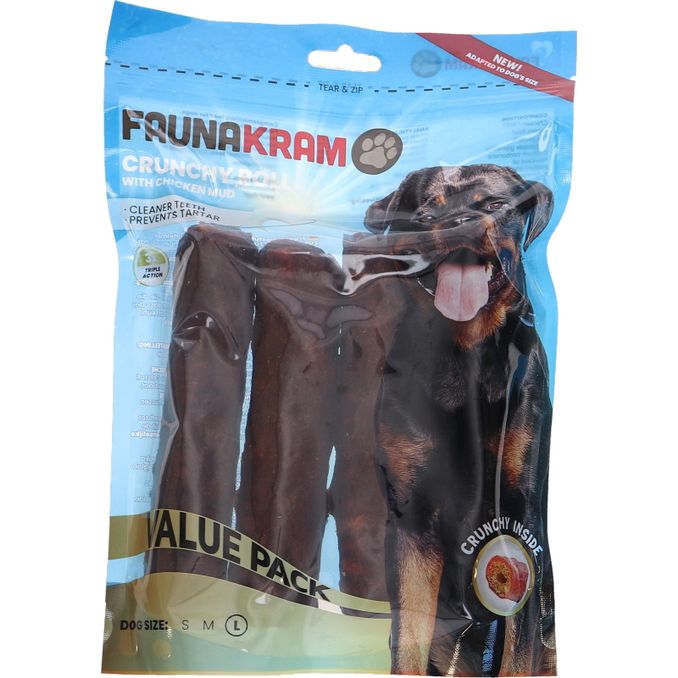 Faunakram Crunchy Roll Store Hunde 300g