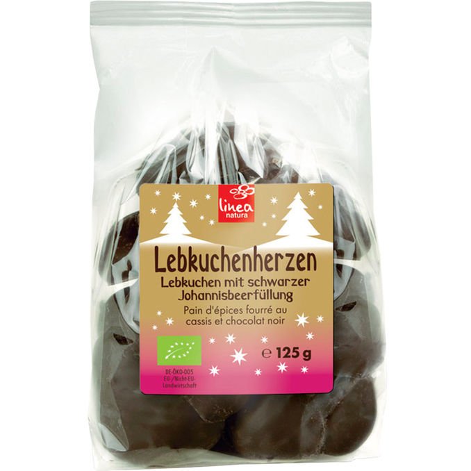 Linea Natura BIO Lebkuchenherzen mit Johannisbeer-Füllung
