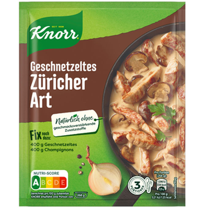 Knorr Gewürzmischung Züricher Geschnetzeltes