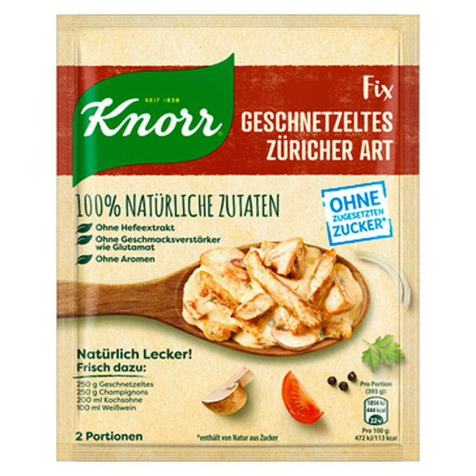 Knorr Fix Geschnetzeltes Züricher Art