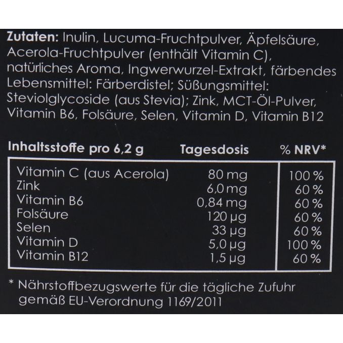 Zutaten & Nährwerte: Getränkepulver Immune Protect Ingwer-Zitrone