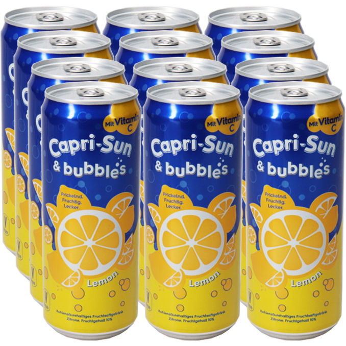 Capri-Sun Capri Sun & Bubbles Zitrone, 12er Pack (EINWEG) zzgl. Pfand