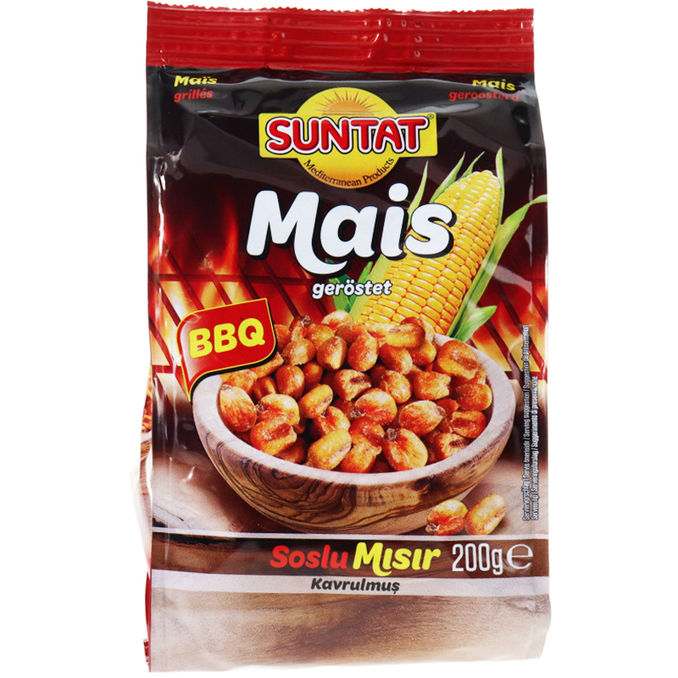 Mais geröstet, BBQ-Geschmack, 200g von Suntat | Motatos