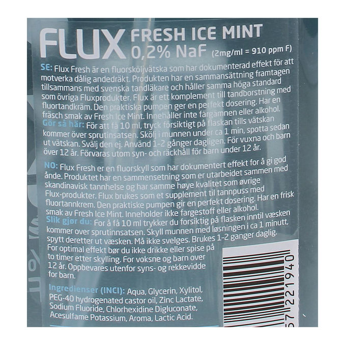 Näringsinnehåll Flux Fresh Mint