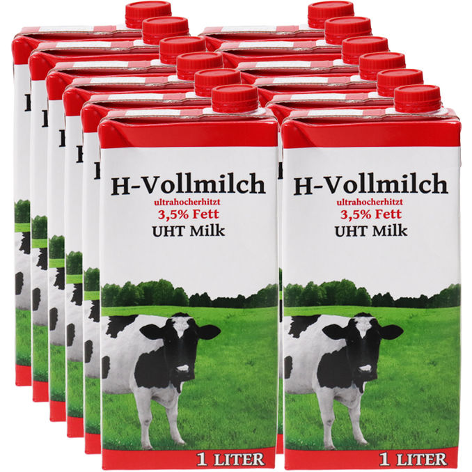 A&M FOOD Haltbare Milch 3,5%, 12er Pack