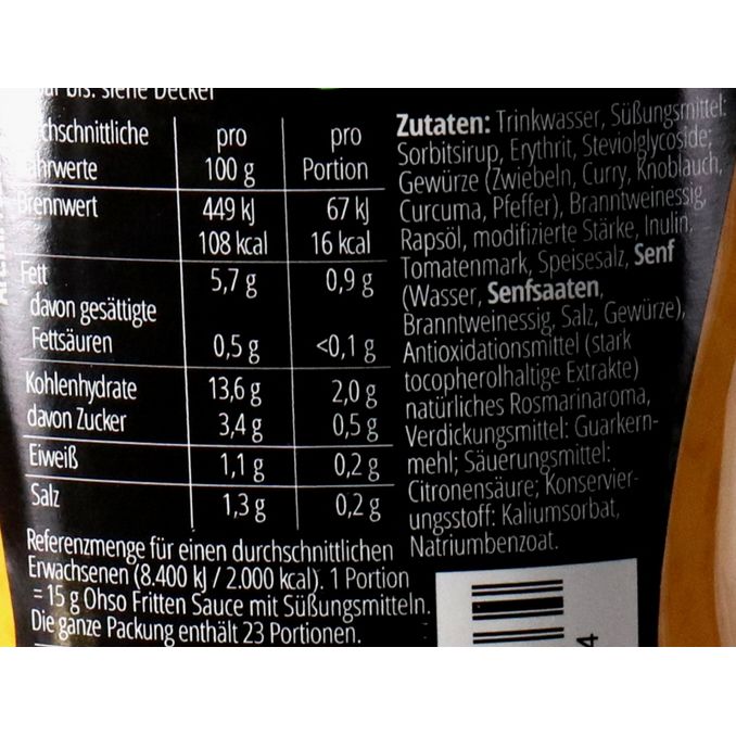 Ohso Lecker Fritten Sauce