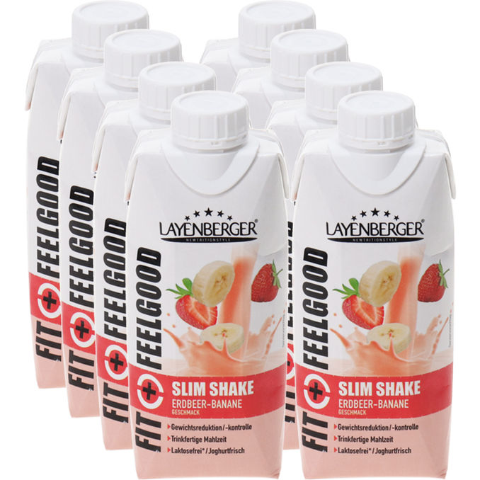 Layenberger Slim Shake Erdbeer & Banane, 8er Pack