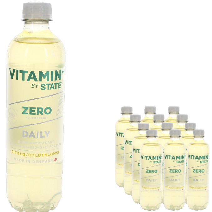 State Drinks 12-pak State Zero Vitamin Daily Lemon/Elderflower 500ml