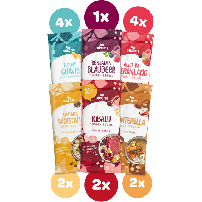 Oatsome Smoothie Bowl Probierpaket, 15er Pack