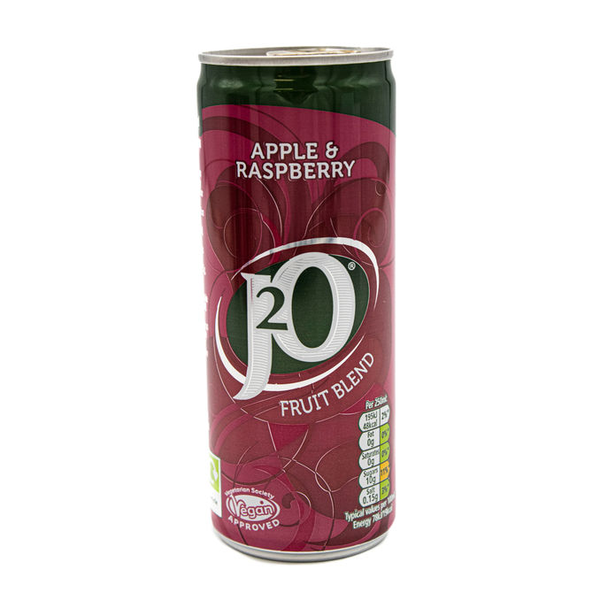 J2O Apple & Raspberry 6 x 250ml cans, 1500ml from J20 Motatos