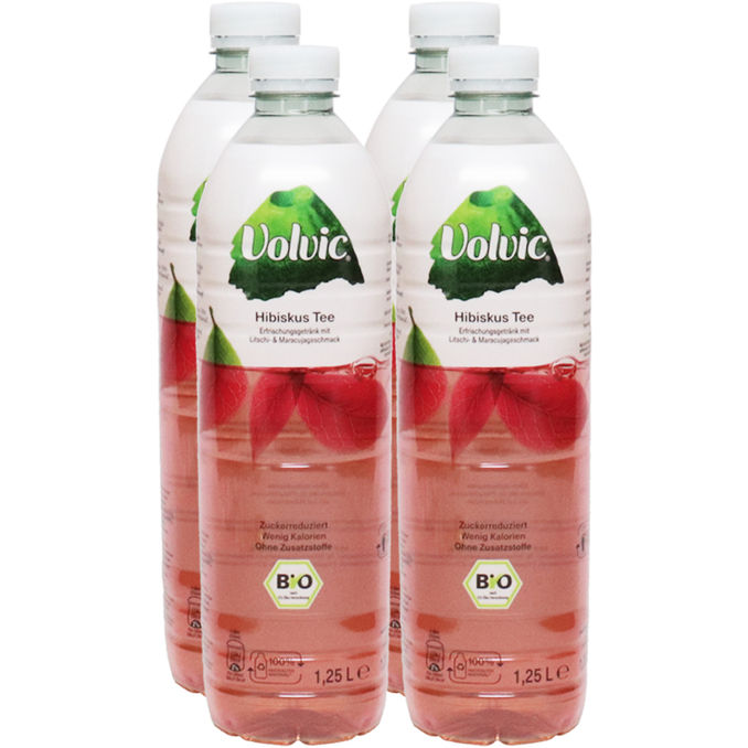 Volvic BIO Hibiskus Tee, 4er Pack (EINWEG) zzgl. Pfand