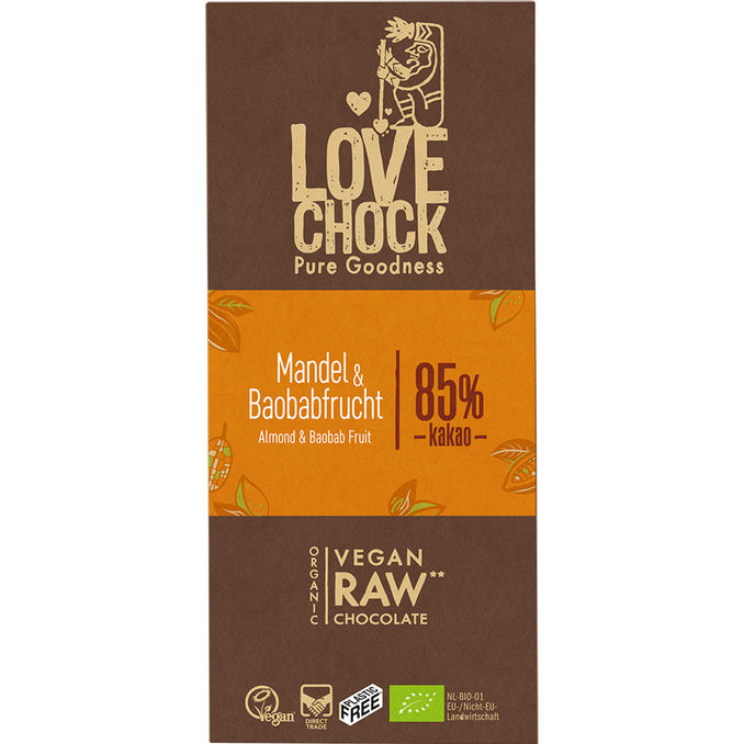Lovechock BIO Schokolade Mandel & Baobabfrucht