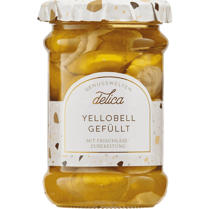 Delica Yellobell gefüllt mit Frischkäsezubereitung