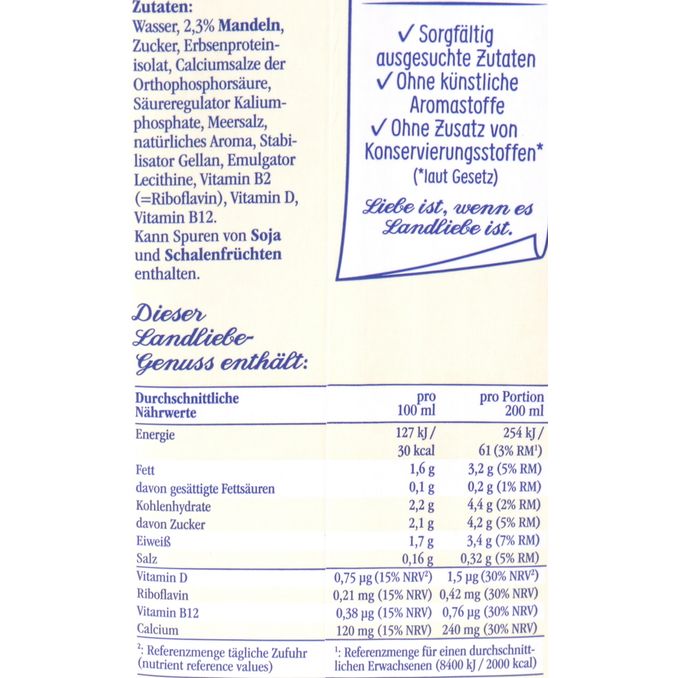 Landliebe Mandeldrink, 6er Pack