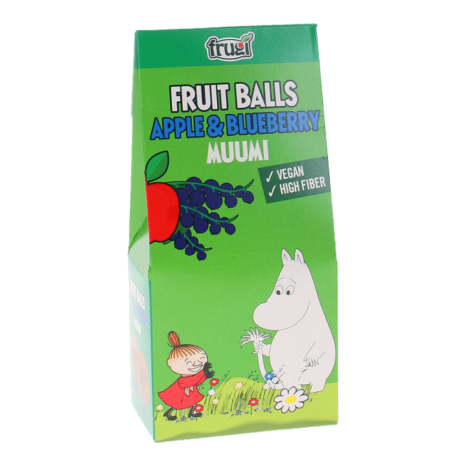 Moomin 2 x Mumitroldene Frugtkugler m. Æble & Blåbær