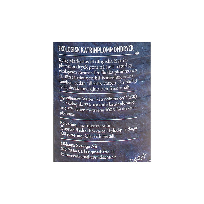 Kung Markatta Katrinplommondryck