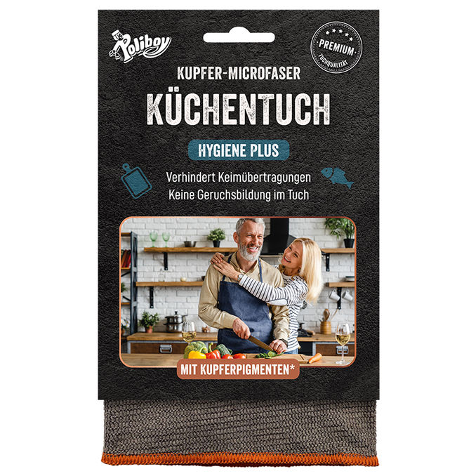 Poliboy Kupfer-Mikrofaser Küchentuch Hygiene Plus