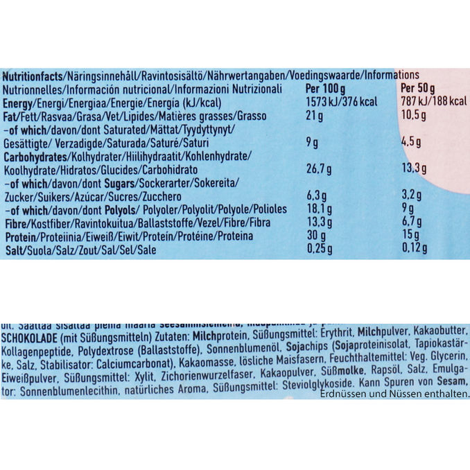Zutaten & Nährwerte: Proteinriegel Brownie & Crisp, 12er Pack