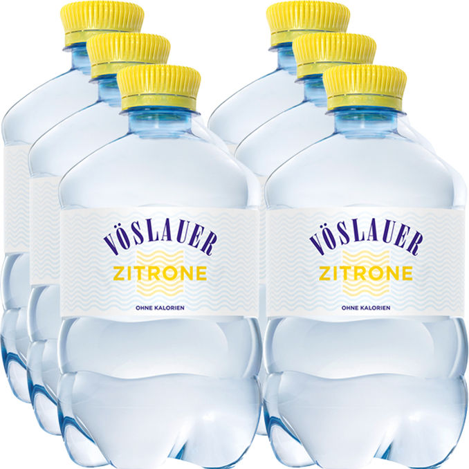 Vöslauer Zitronenwasser, 6er Pack (EINWEG) zzgl. Pfand