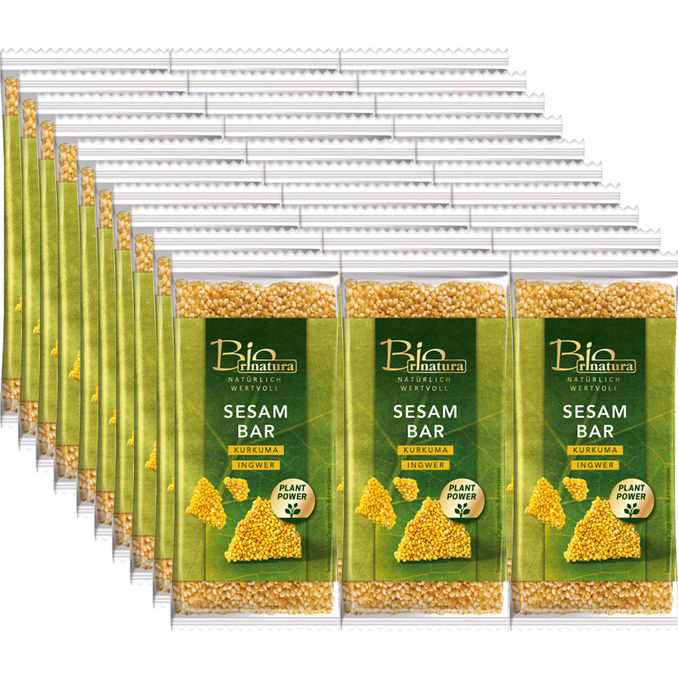 rinatura BIO Sesam-Kurkuma-Ingwer Riegel, 30er Pack