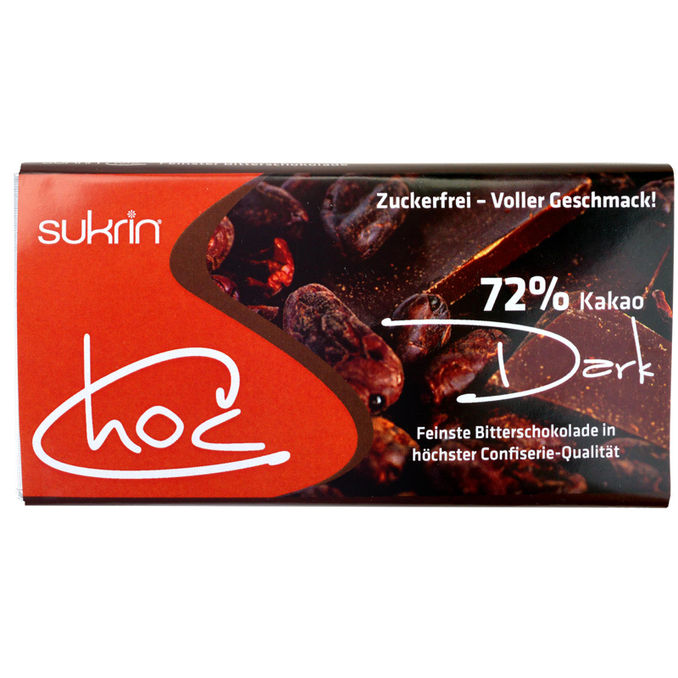 Sukrin Bitterschokolade Choc Dark 72%