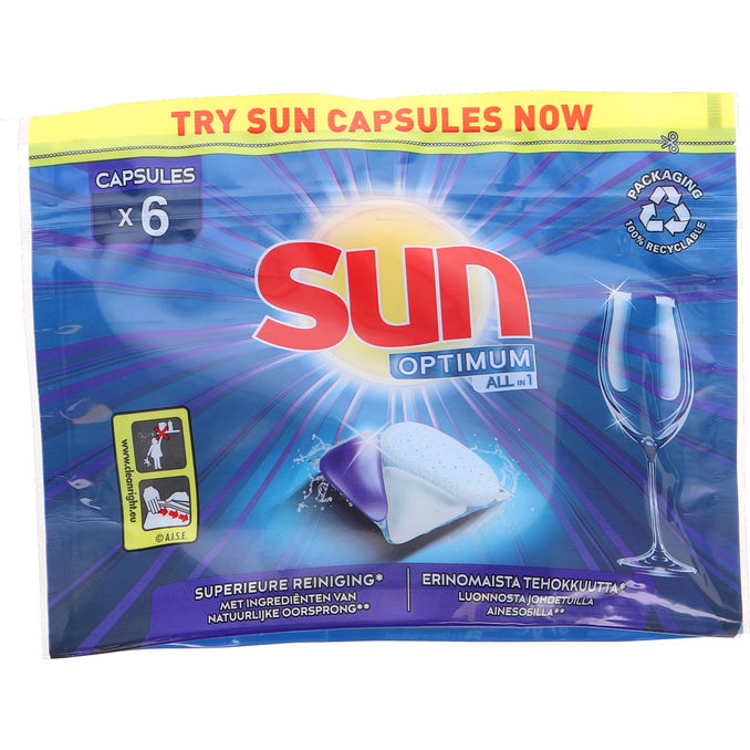 Sun SUN Optimum All-in-one Regular Opvasketabs 6 stk.