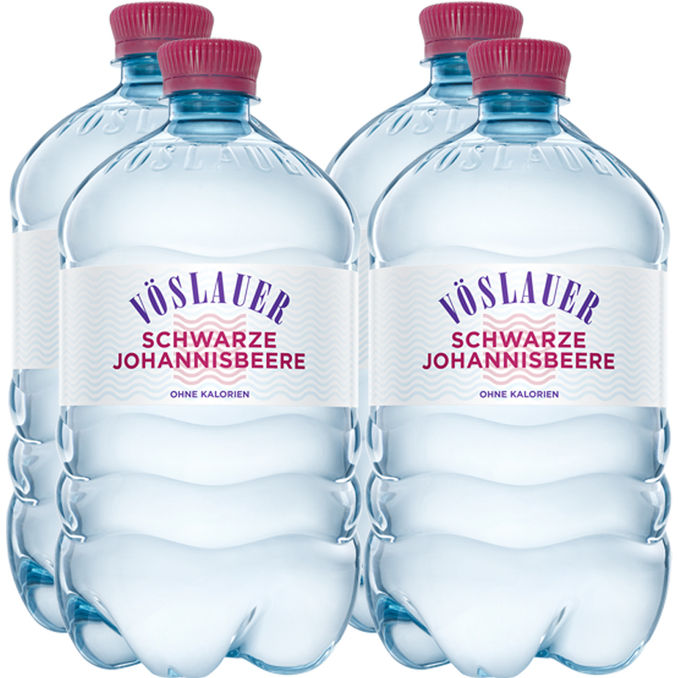 Vöslauer Wasser Schwarze Johannisbeere, 4er Pack (EINWEG) zzgl. Pfand