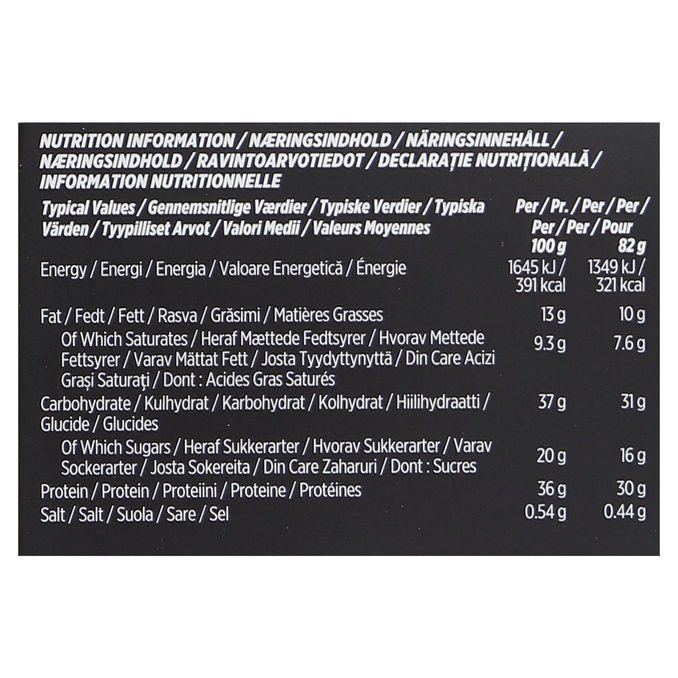 Tuotteen ravintosisältö: Proteiinipatukka XL Karamelli 16-pack 