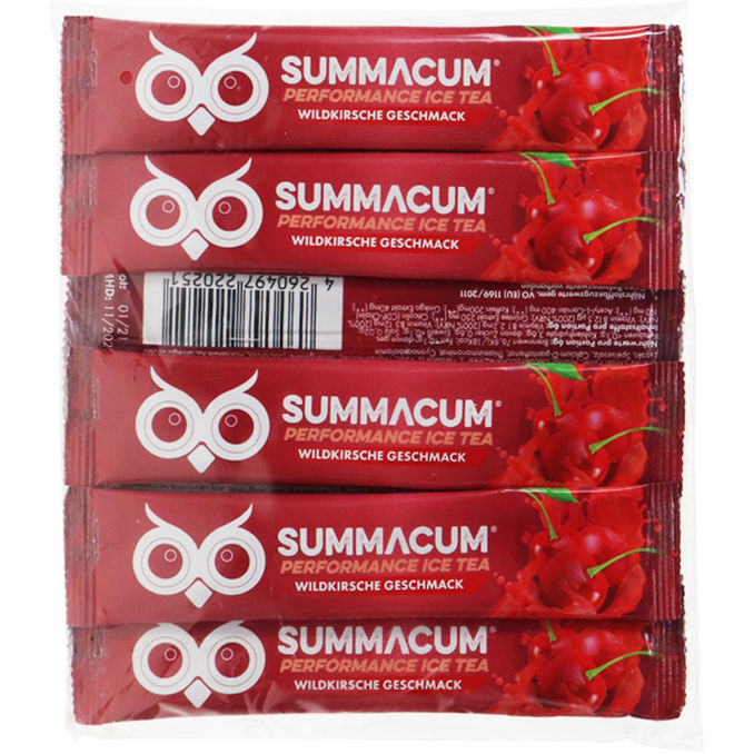 SUMMACUM® Ice Tea Wildkirsche & Koffein, 10er Pack