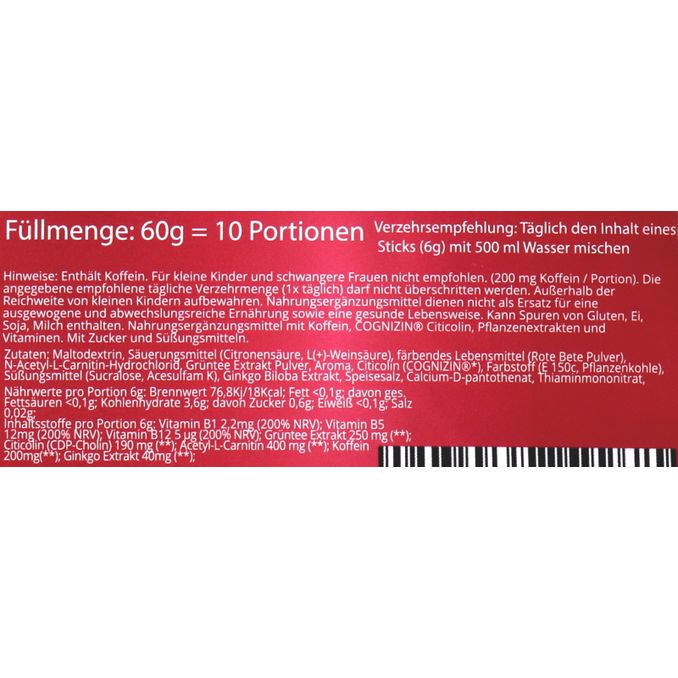 Ice Tea Wildkirsche & Koffein, 10er Pack, 10x 6g von SUMMACUM® Motatos