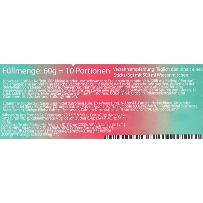 Ice Tea Wassermelone & Koffein, 10er Pack, 10x 6g von SUMMACUM® Motatos