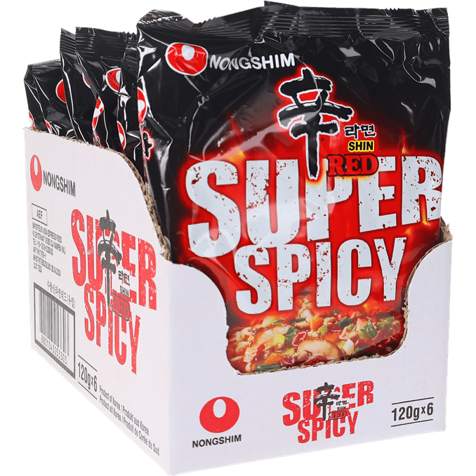 Läs mer om NONGSHIM Snabbnudlar Super Spicy 6-Pack