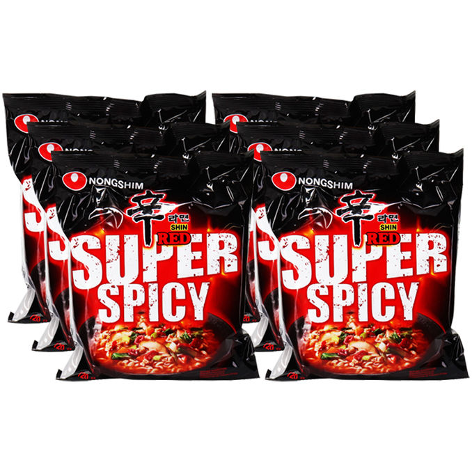 Nong Shim Instantnudeln Super Spicy, 6er Pack