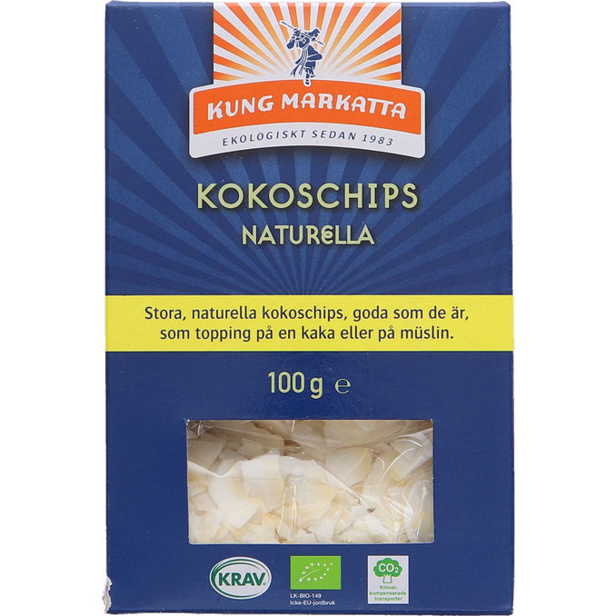 Kung Markatta Kokoschips Naturell Eko