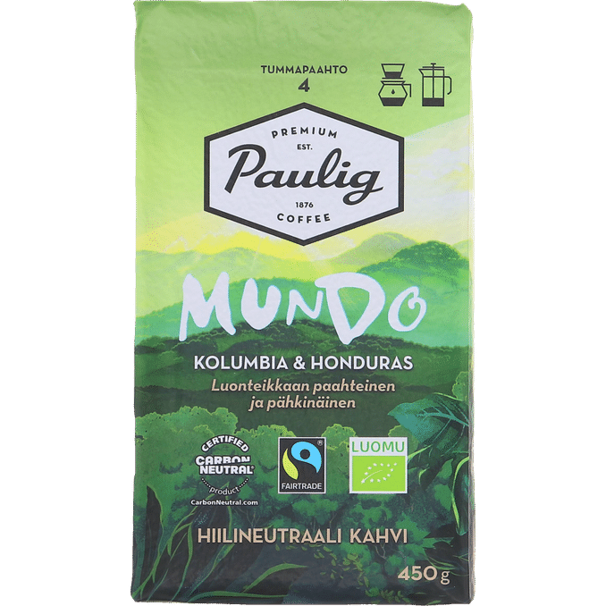 Paulig Mundo Columbia Honduras Kaffe Malet