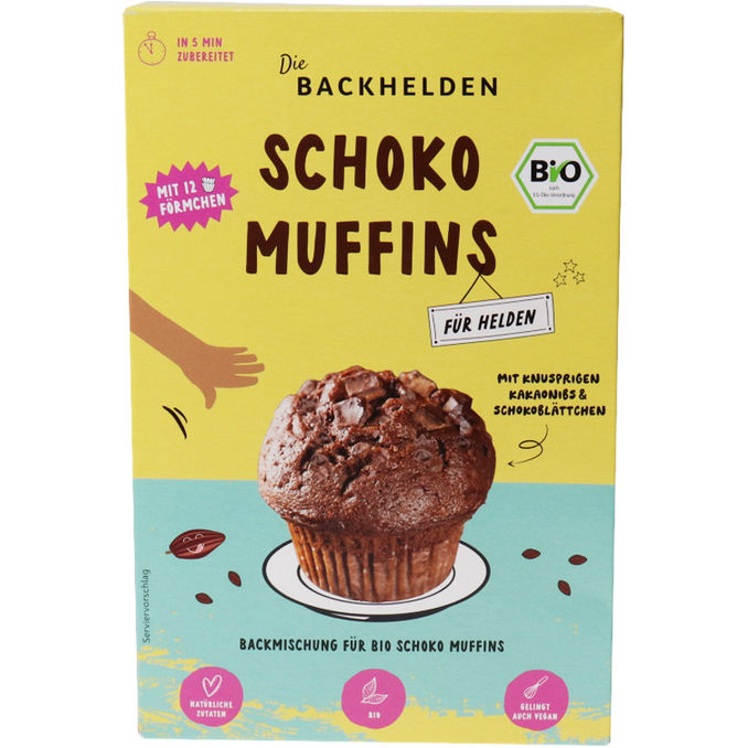 Die Backhelden BIO Backmischung Schoko Muffins