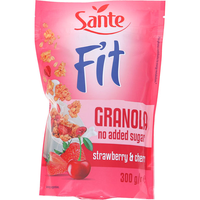 Sante Granola FIT Jordbær & Kirsebær Sukkerfri