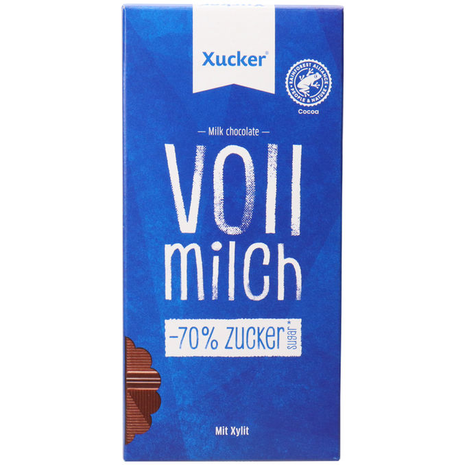 Xucker Vollmilch-Schokolade, weniger Zucker