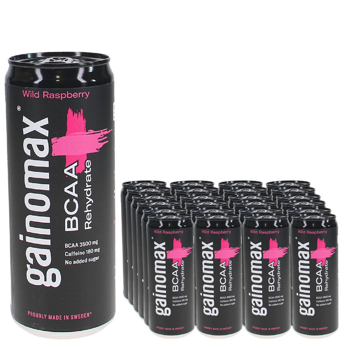Gainomax | Energidryck BCAA Rehydrate Raspberry 24-pack