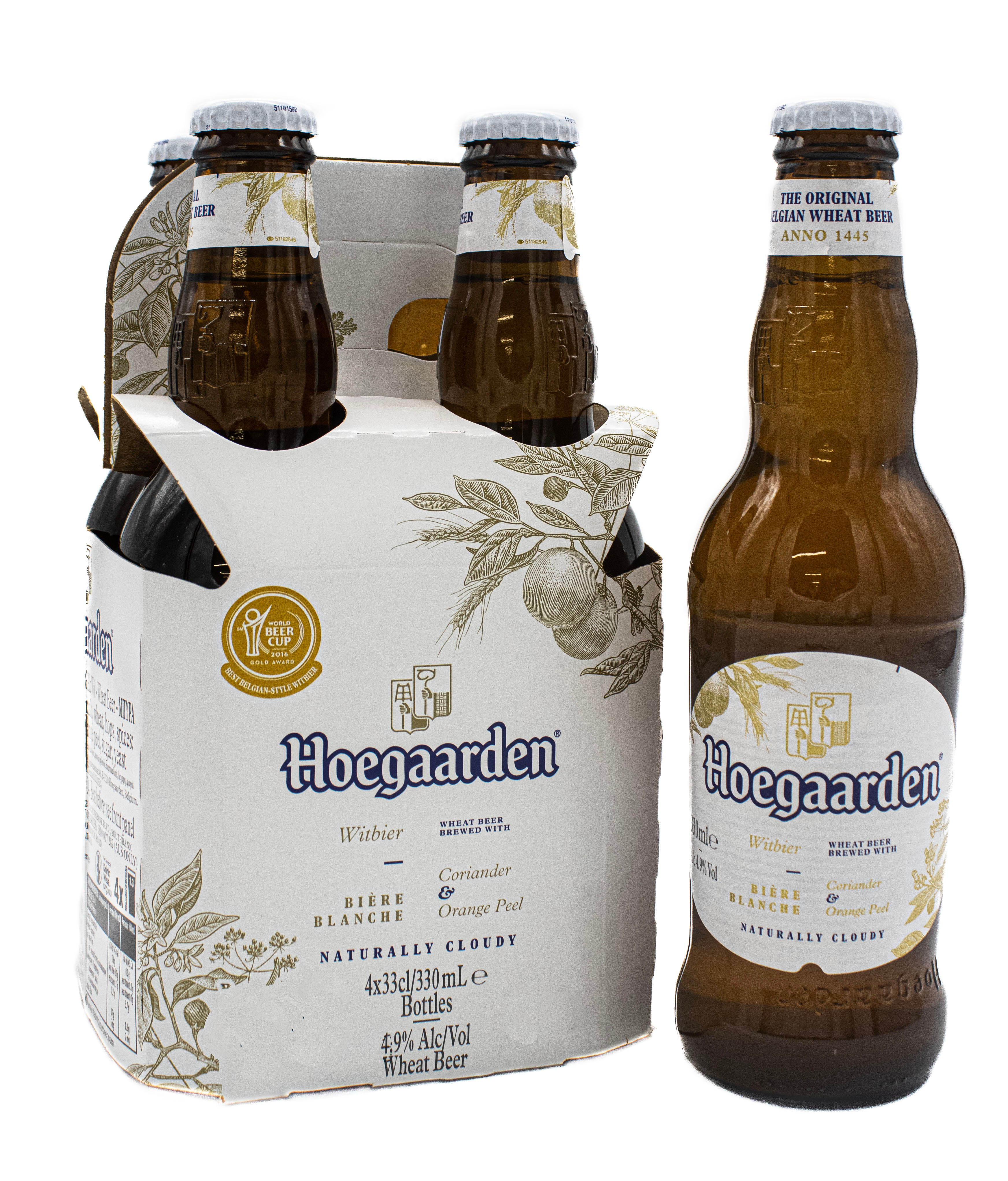 Hoegaarden Belgian Wheat Beer 4.9% ABV 4 X 330ml, 330mlx4 From ...