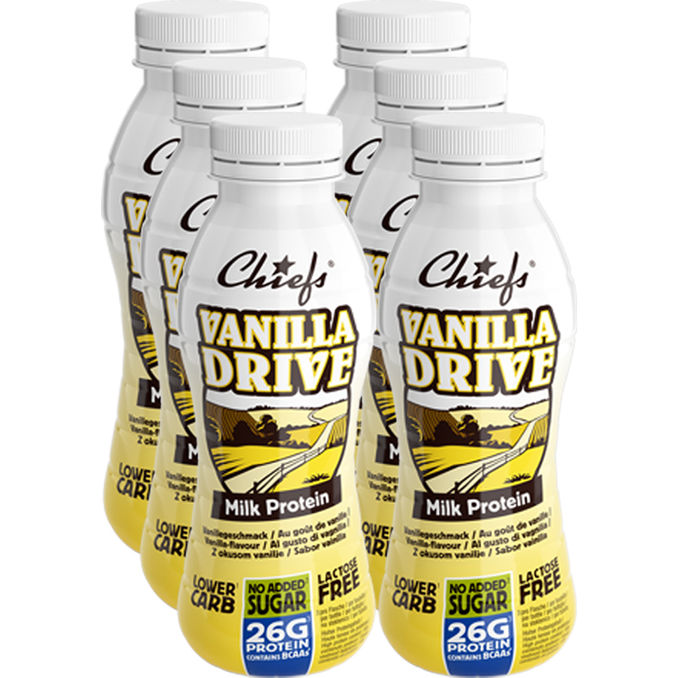 Läs mer om Chiefs Proteindryck Vanilla Drive 6-pack