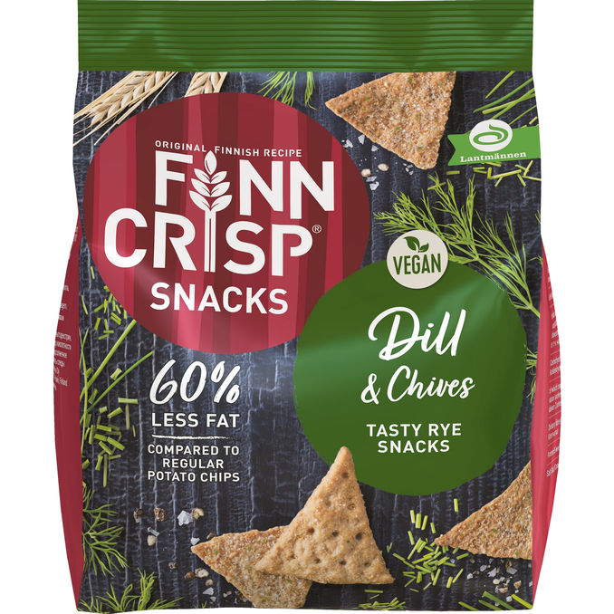 Finn Crisp Fullkorn Råg Chips Dill & Gräslök