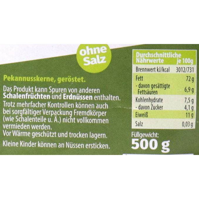 Eichhörnchen Pekannusskerne geröstet