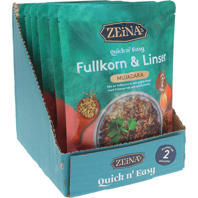 Zeinas Fullkornsris & Linser Quick n' Easy Mujadra 6-pack