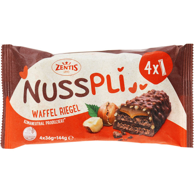 Zentis Waffelriegel Nusspli