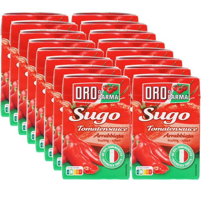 Oro di Parma Tomaten-Sauce Arrabiata, 16er Pack