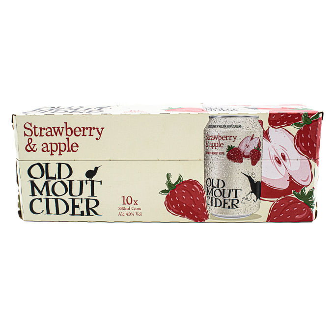Old Mout Cider Strawberry & Apple 4 ABV 10x330ml, 10x330ml