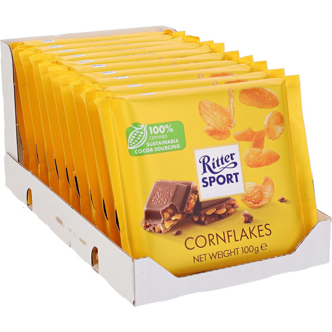 Ritter Sport Suklaalevy Cornflakes 10-pack